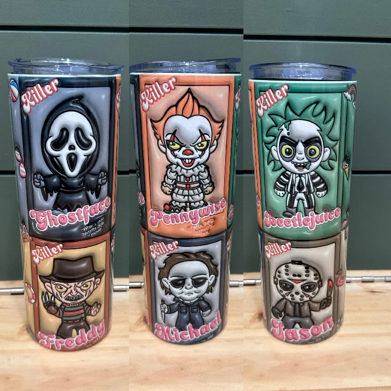 Best Deals Of The Season Horror Characters Inflated 20oz Tumbler