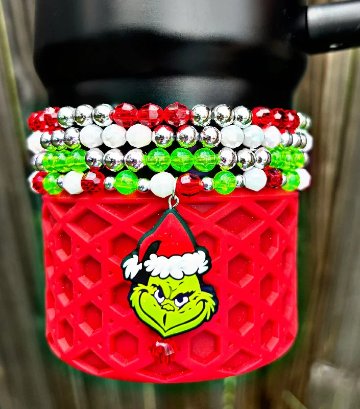 Personalized Cups Discount Christmas Hat Green Guy Cup Bracelets