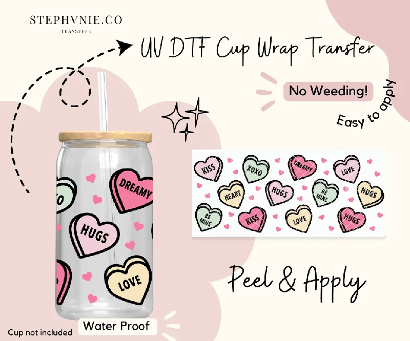 Drinkware Discounts Valentine's Hearts - 16oz Cup Wrap
