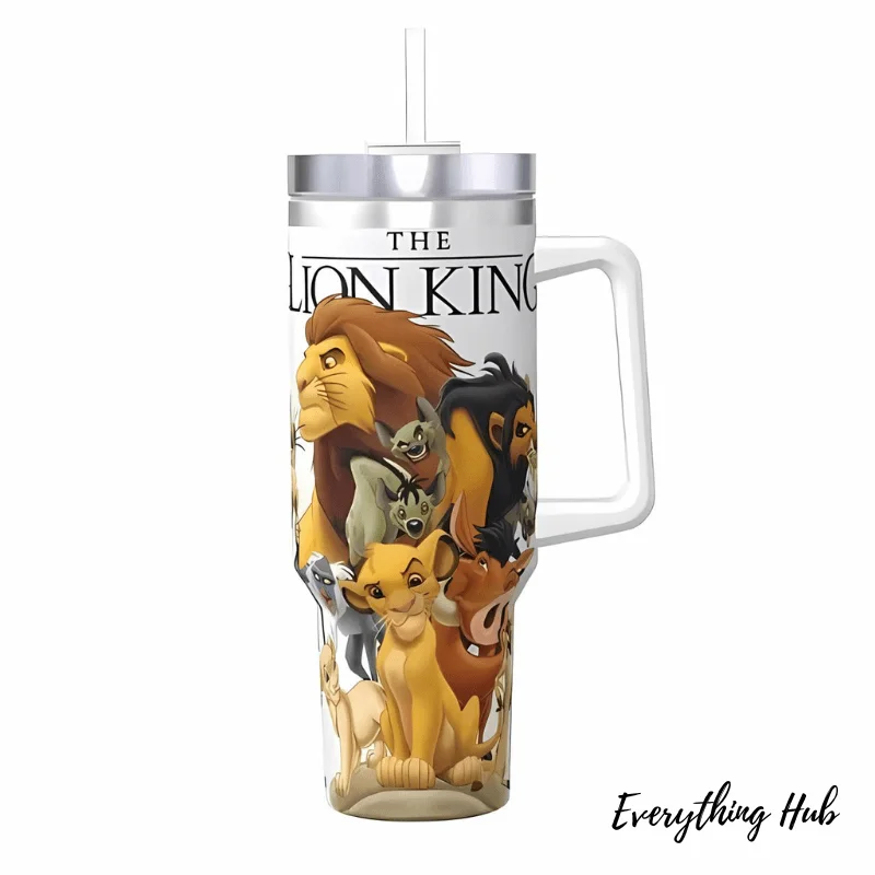 Green Drinkware Sale Lion King Simba 40 oz Tumbler with handle