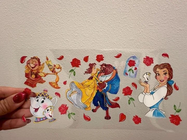 Insulated Mugs Discount Disney Beauty and The Beast Roses UV DTF Wrap Transfer 16oz | No Heat Needed | Waterproof | Permanent Adhesive Insulated Mugs Discount Disney Beauty and The Beast Roses UV DTF Wrap Transfer 16oz | No Heat Needed | Waterproof | Permanent Adhesive