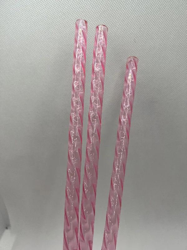 Sustainable Drinkware Pink Crystal Swirly Straw (40oz Tumbler)