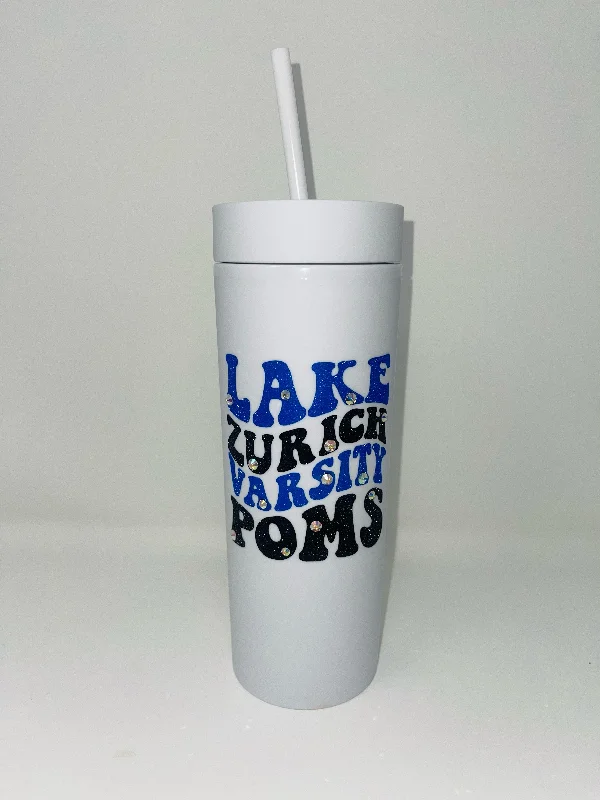 Drinkware Deals Lake Zurich Varsity Poms Matte Tumbler