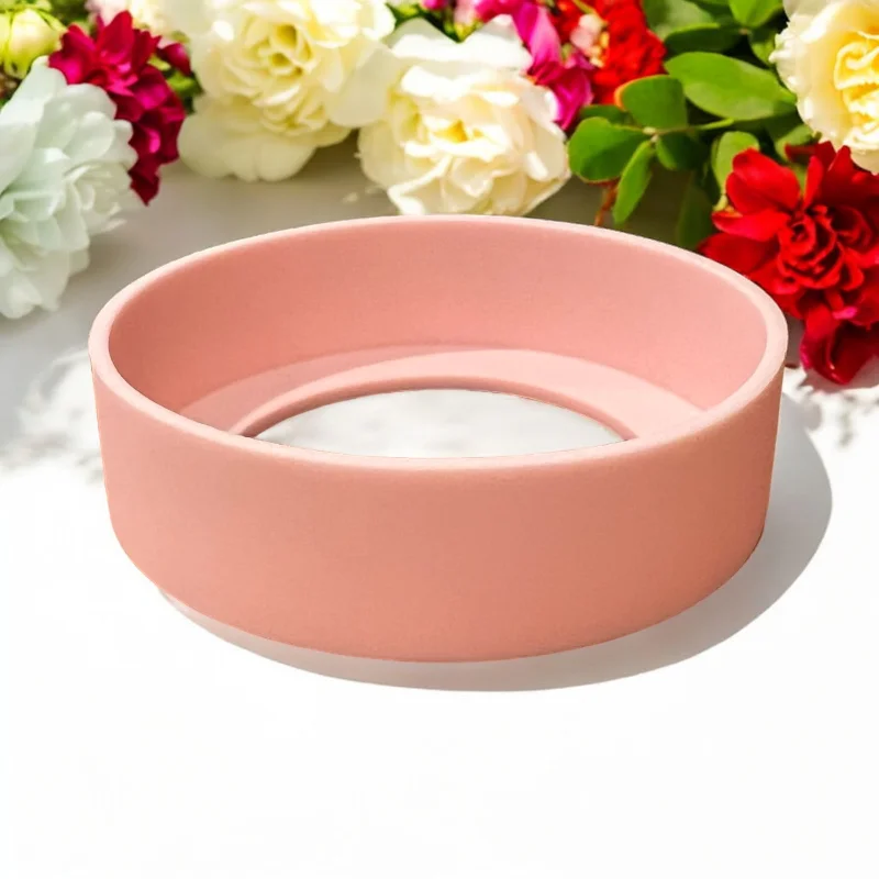 Time-Sensitive Drinkware Offers Baby Pink 7.25 cm Silicone Tumbler Bumper