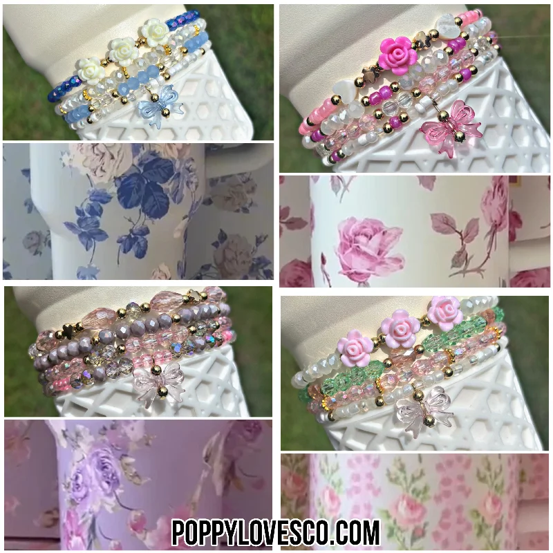 Personalized Drinkware Deals Complete set of 4 Stacks LoveShack Fancy Cup Bracelets Stanley Cup Accessories