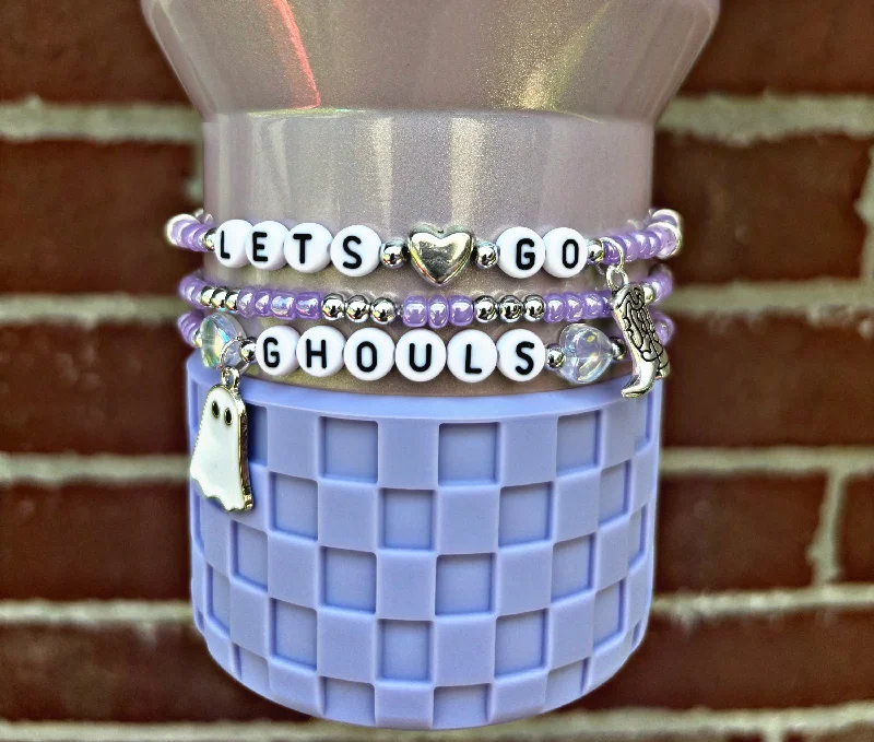 Green Drinkware Sale Let’s Go Ghouls Ghost Cup Bracelets. Lavender.