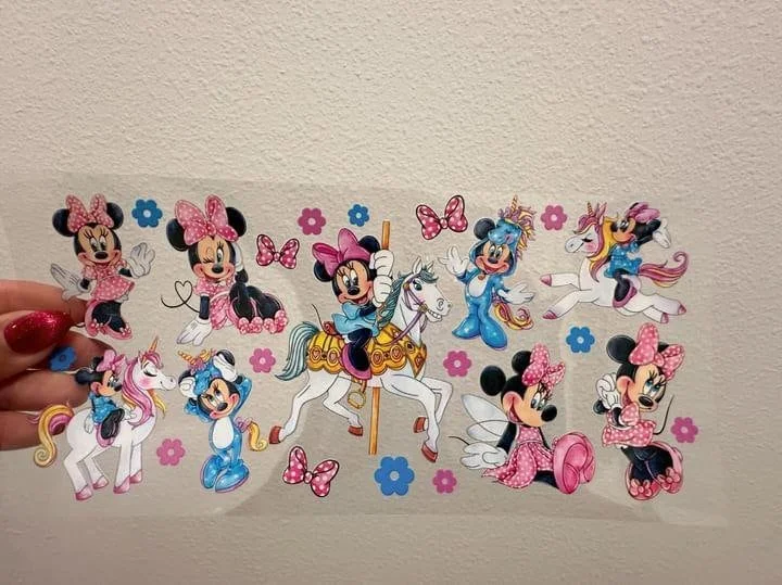 Christmas Drinkware Disney Mini Mouse Carousel Pony UV DTF Wrap Transfer 16oz | No Heat Needed | Waterproof | Permanent Adhesive Christmas Drinkware Disney Mini Mouse Carousel Pony UV DTF Wrap Transfer 16oz | No Heat Needed | Waterproof | Permanent Adhesive