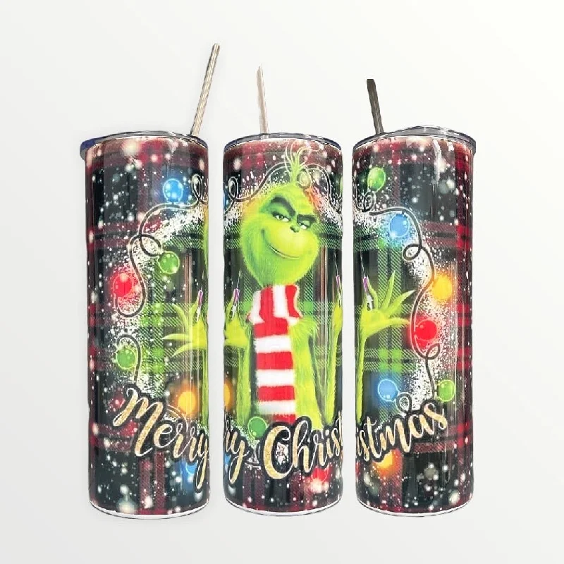 Festive Drinkware Deals The Grinch Who Stole Christmas 20/30oz Insulated Skinny Tumbler