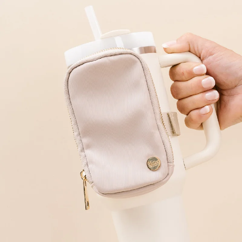 Eco-Friendly Cups Tumbler Fanny Pack - Natural Beige