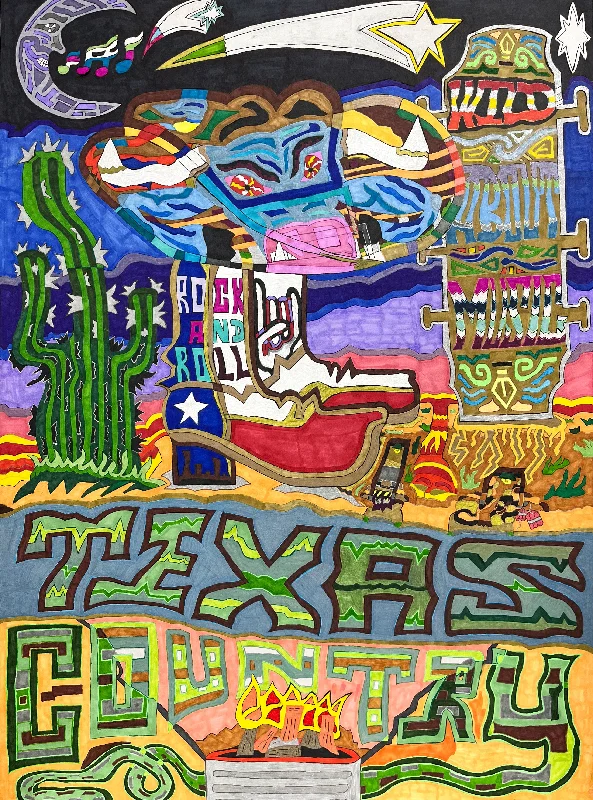 Set Of Tumblers Texas Country, by Jeremy Taylor