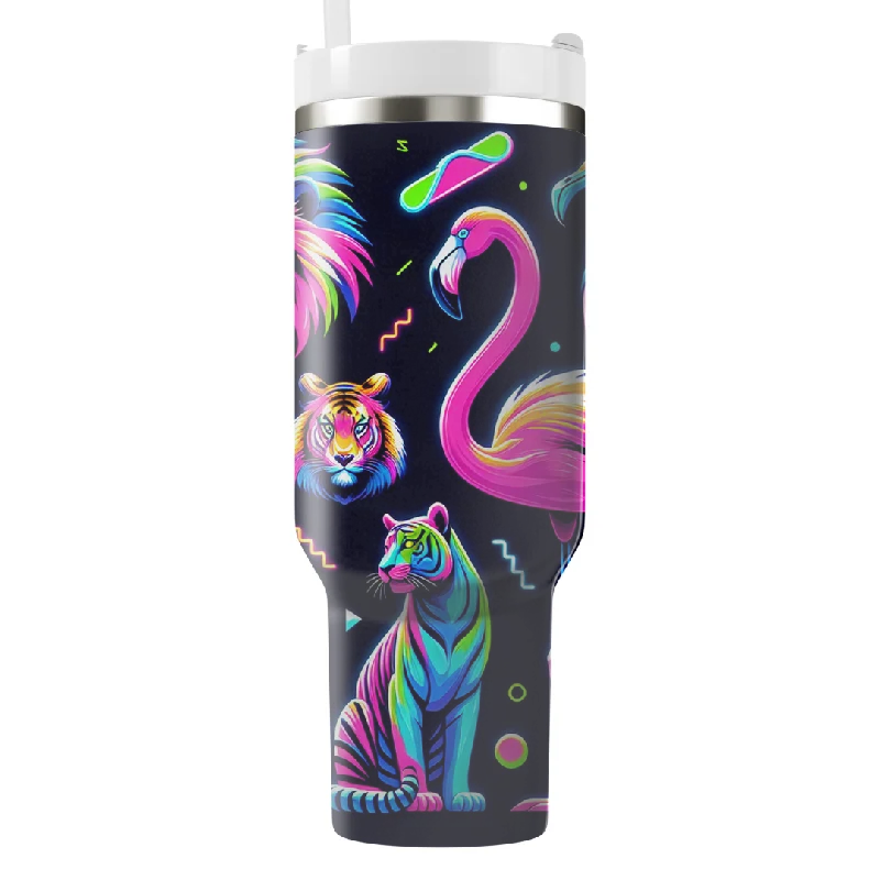 Insulated Mugs Discount Sassy Neon Animals Tumbler With Handle