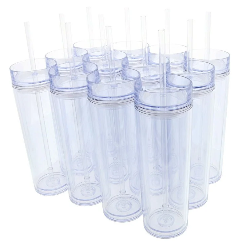 Stainless Steel Drinkware 30Pack 16oz Double Wall Acrylic Classic Insulated Skinny Tumblers Stainless Steel Drinkware 30Pack 16oz Double Wall Acrylic Classic Insulated Skinny Tumblers