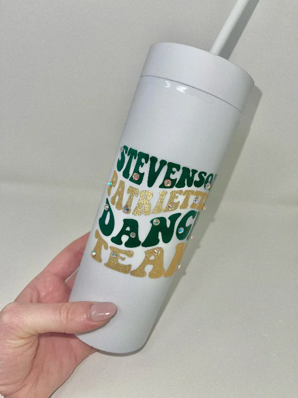Eco-Friendly Drinkware Sale Stevenson Patriettes Dance Team White Matte Tumbler
