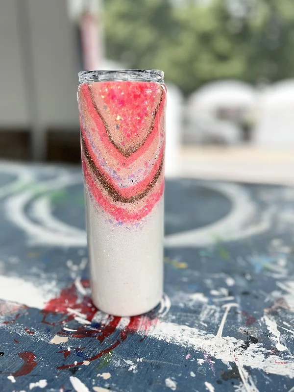 Unleash Your Fashion Coral Geode Tumbler