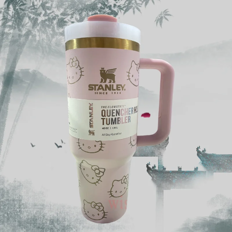 Thermal Drinkware 40OZ Stanley cup sanrio cup hello kitty tumblers drinking bottle cups for car