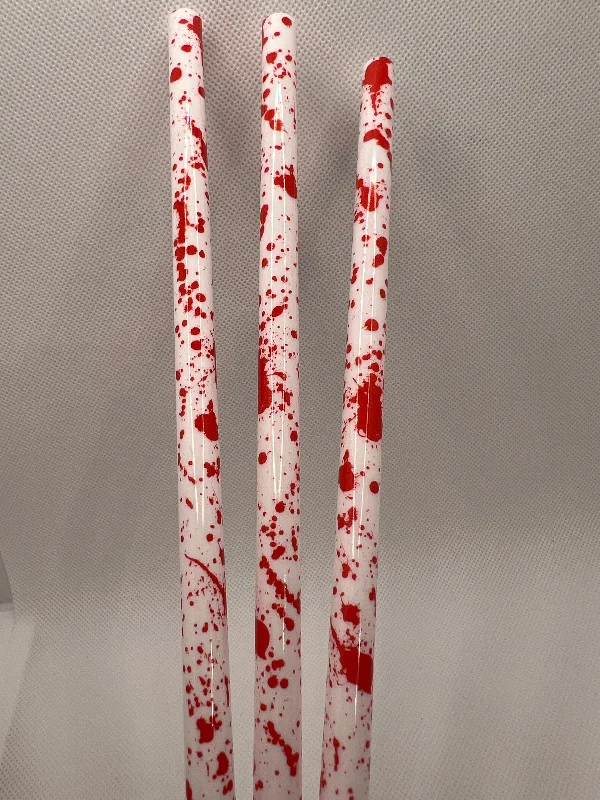 Eco-Friendly Cups White Blood Splatter Straw (40oz Tumbler)