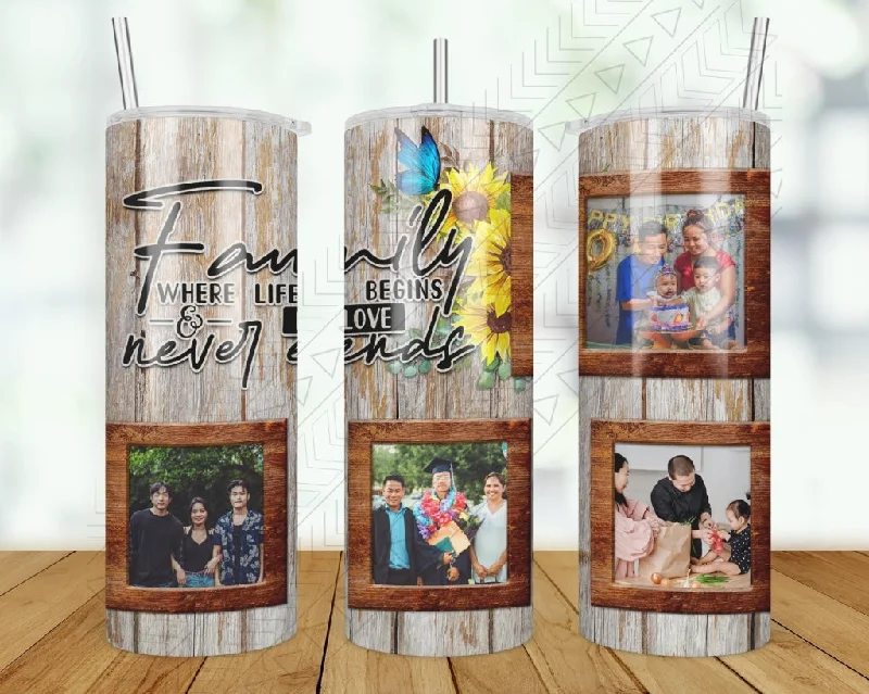 Limited-Time Drinkware Discounts Family Photos Custom Tumbler