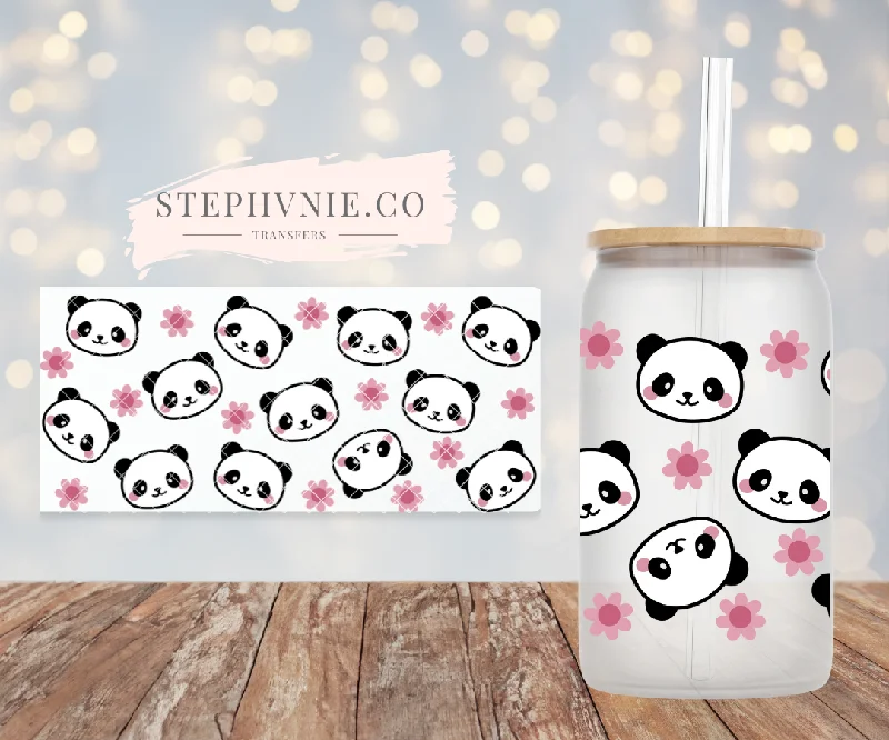 Insulated Mugs Offer Cute Panda Daisy - 16oz Cup Wrap (Clear Film)