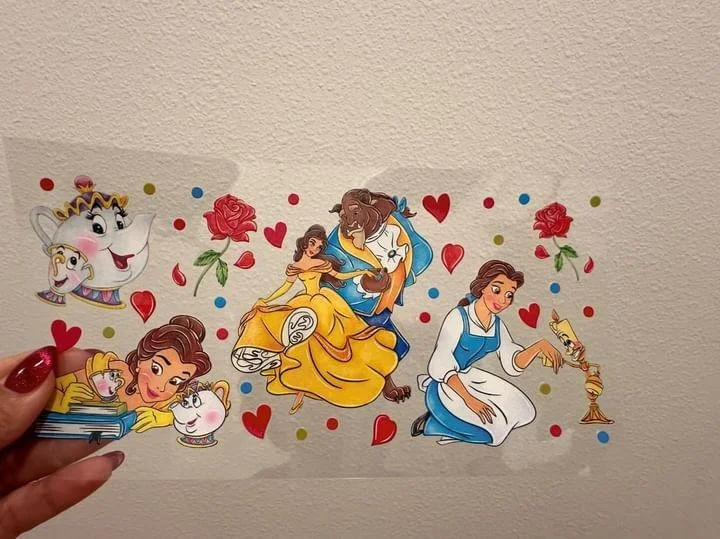 Insulated Tumbler Sale Disney Beauty and The Beast 2 Roses UV DTF Wrap Transfer 16oz | No Heat Needed | Waterproof | Permanent Adhesive Insulated Tumbler Sale Disney Beauty and The Beast 2 Roses UV DTF Wrap Transfer 16oz | No Heat Needed | Waterproof | Permanent Adhesive