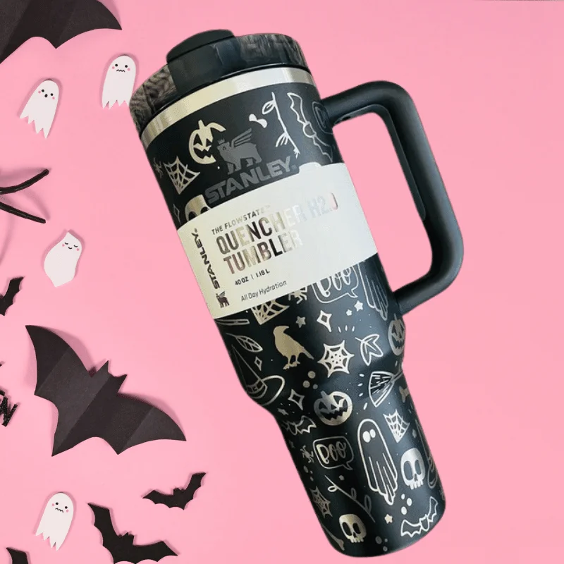 Holiday Drinkware Offers Stanley Quencher 40oz Halloween Doodle Tumbler