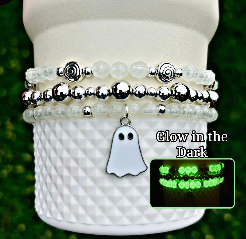 Holiday Drinkware Glow in the Dark Ghost Cup Bracelets
