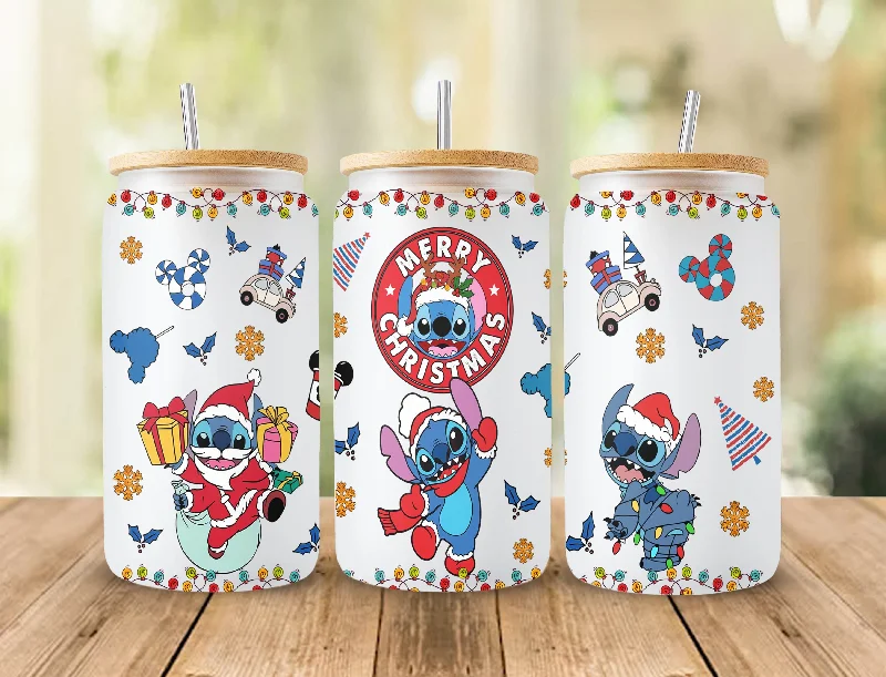 Holiday Drinkware Gifts Cartoon Christmas Tumbler Wrap, 16oz Can Glass Wrap, Merry Christmas Can Glass, My Day Libbey Can Glass, Christmas Vibes, Christmas Stitch Wrap 4 Holiday Drinkware Gifts Cartoon Christmas Tumbler Wrap, 16oz Can Glass Wrap, Merry Christmas Can Glass, My Day Libbey Can Glass, Christmas Vibes, Christmas Stitch Wrap 4