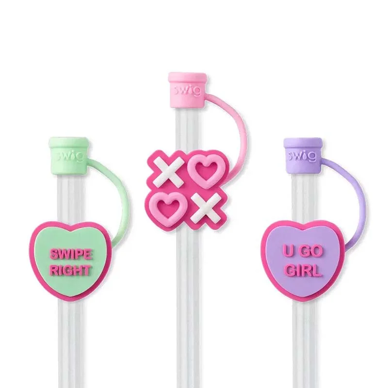 Green Drinkware Offer Be Mine Straw Topper Set