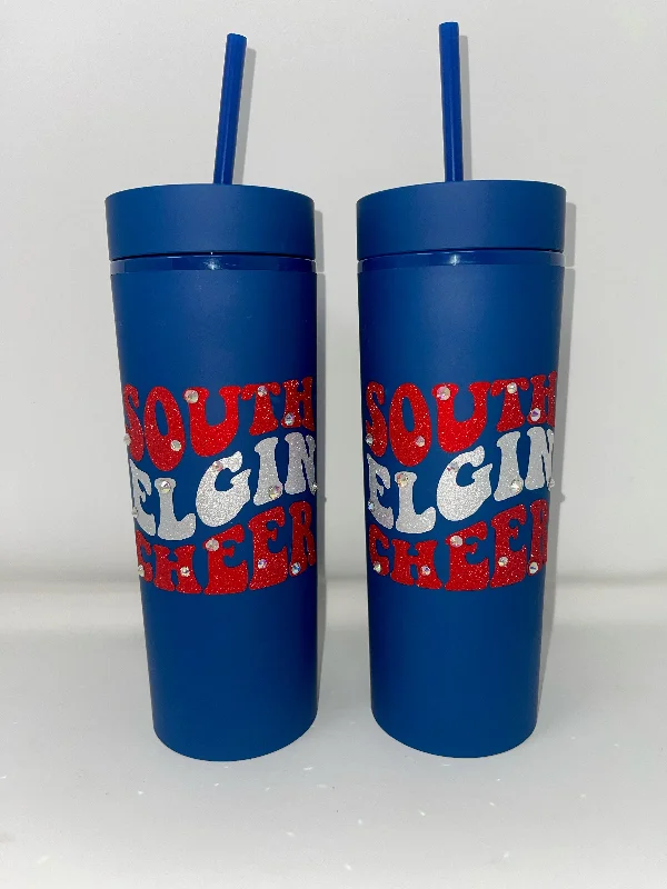 Insulated Bottles Promotion SEHS Cheer Navy Matte Tumbler