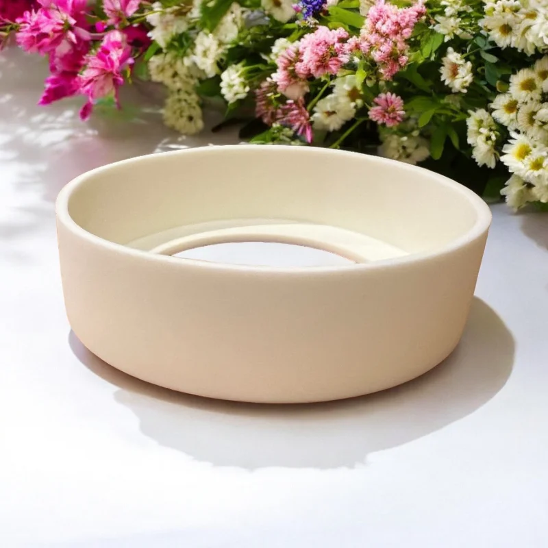 Special Drinkware Promotion Cream 7.25 cm Silicone Tumbler Bumper