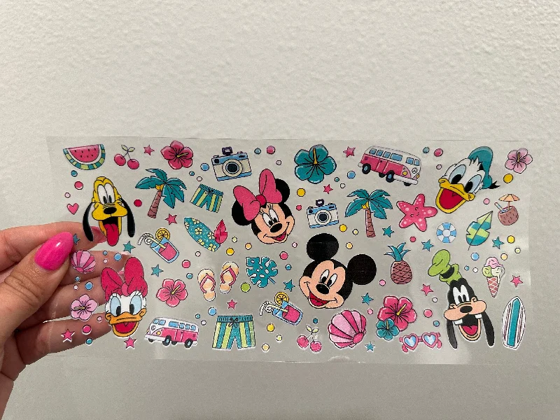 Holiday Drinkware Discount Disney Characters Vacation UV DTF Wrap Transfer 16oz | No Heat Needed | Waterproof | Permanent Adhesive Holiday Drinkware Discount Disney Characters Vacation UV DTF Wrap Transfer 16oz | No Heat Needed | Waterproof | Permanent Adhesive