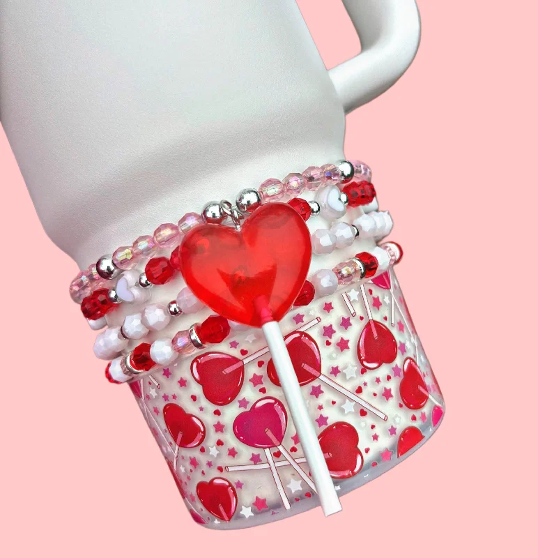 Promotional Tumblers Heart Sucker Cup Bracelets
