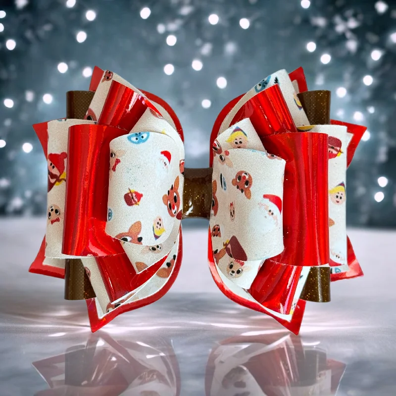 Durable Steel Drinkware Christmas Town Deluxe Tumbler Bow