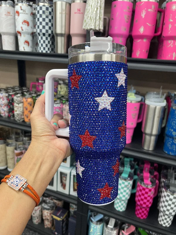 Affordable Drinkware USA Stainless steel 40oz Rhinestone TUMBLER