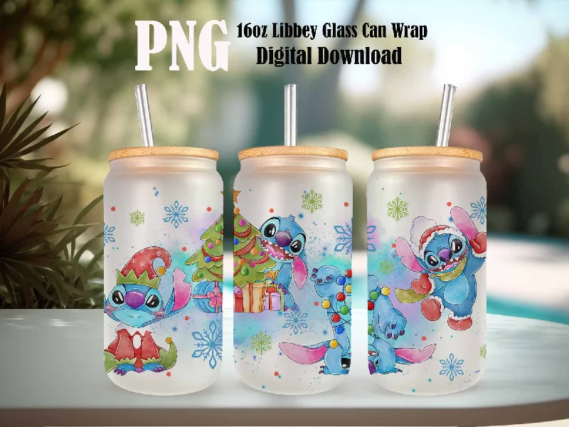 Stainless Drinkware Sale Stitch Watercolor Can Glass Wrap, 16oz Can Glass, Libbey Can Glass, Stitch Christmas Wrap, Cartoon Tumbler Wrap, Png Instant Download Stainless Drinkware Sale Stitch Watercolor Can Glass Wrap, 16oz Can Glass, Libbey Can Glass, Stitch Christmas Wrap, Cartoon Tumbler Wrap, Png Instant Download