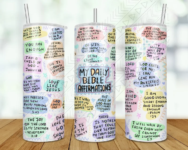Decorative Glassware Daily Bible Affirmations