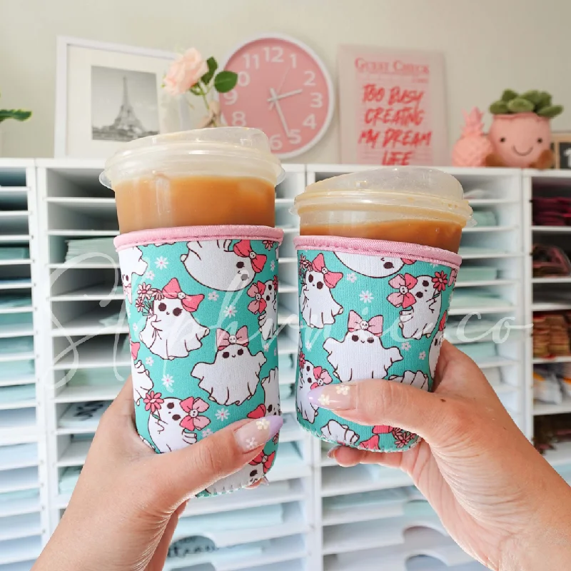 Travel Mugs Offer Floral Ghosties - Cup Sleeve
