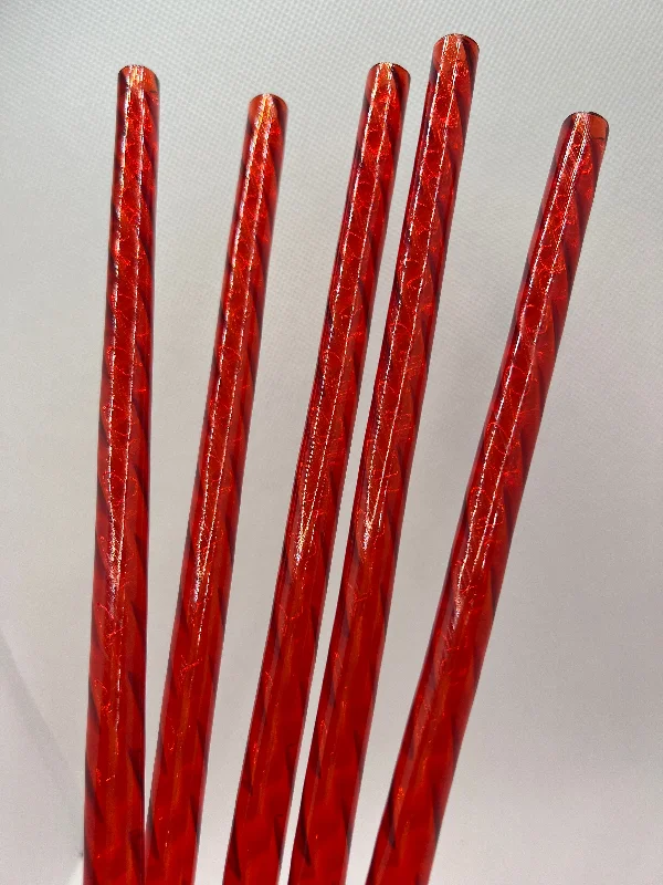 Eco-Friendly Drinkware Red Crystal Swirly Straw (40oz Tumbler)