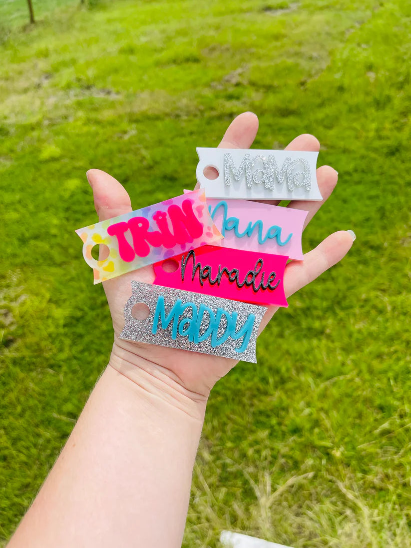 Eco-Friendly Drinkware Promotions Personalized Glitter Tumbler Toppers