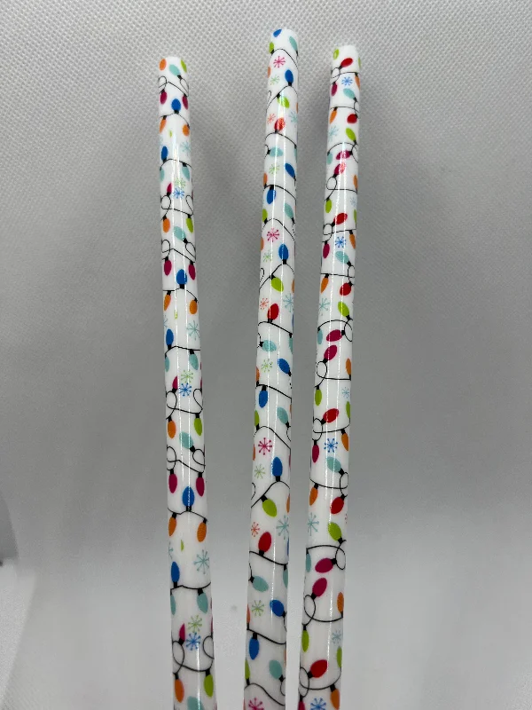 Eco-Conscious Drinkware White String Lights Straw (40oz Tumbler)