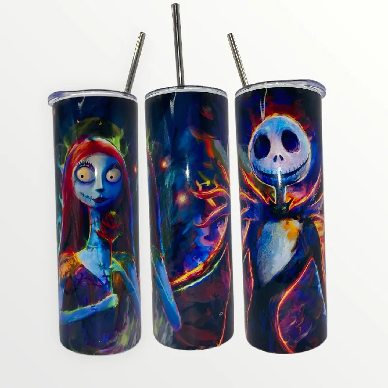 Thermal Drinkware Nightmare Before Christmas Jack and Sally20/30oz Insulated Skinny Tumbler