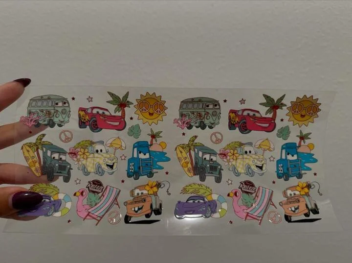 Insulated Tumbler Sale Disney Retro Hippie Cars Movie UV DTF Wrap Transfer 16oz | No Heat Needed | Waterproof | Permanent Adhesive Insulated Tumbler Sale Disney Retro Hippie Cars Movie UV DTF Wrap Transfer 16oz | No Heat Needed | Waterproof | Permanent Adhesive