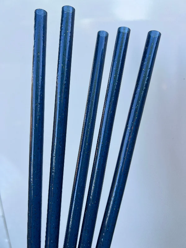 Tumbler Offers Dark Blue Glitter Straw (40oz Tumbler)