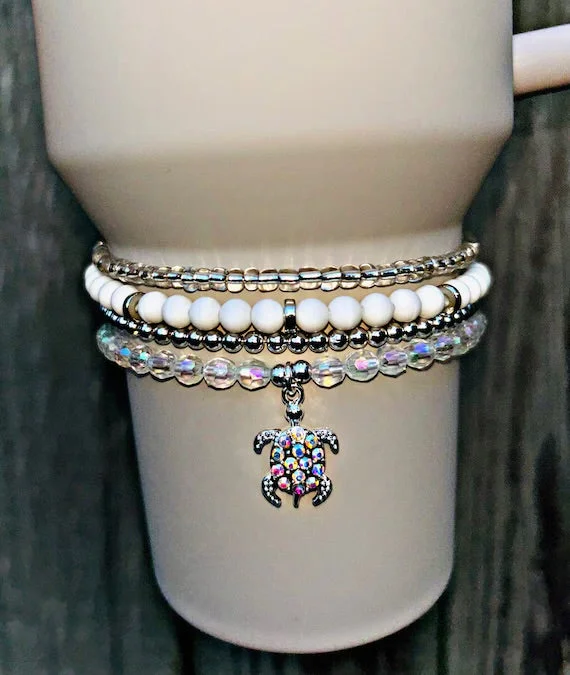 Buy Drinkware Sets Turtle Cup Bracelets. Stanley cup accessories.