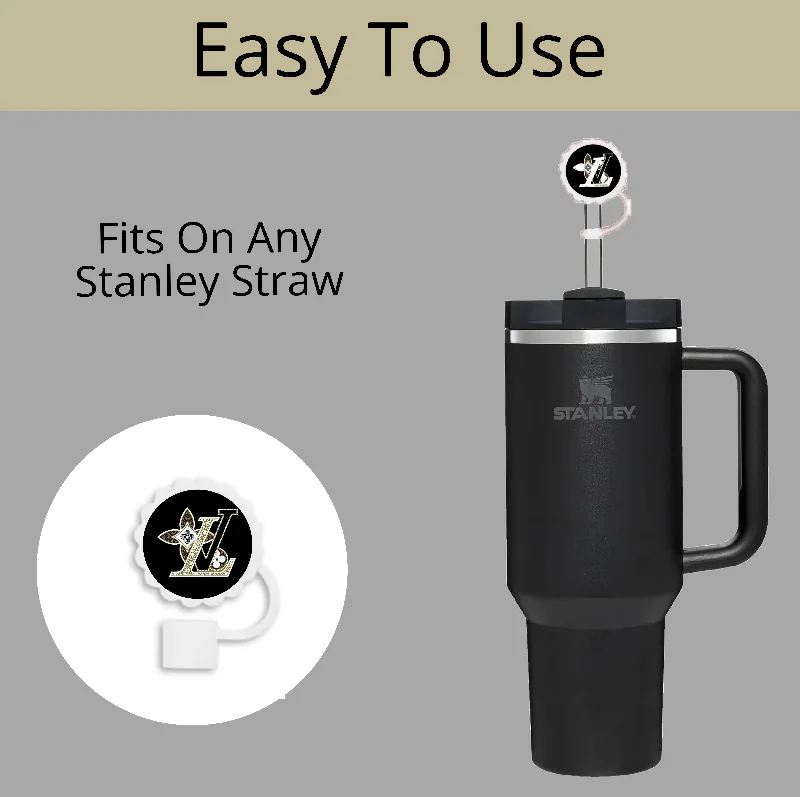 Tumbler Deals LV Straw Cover- Fits Stanley cup sizes 40oz 30oz 20oz- 10mm straws