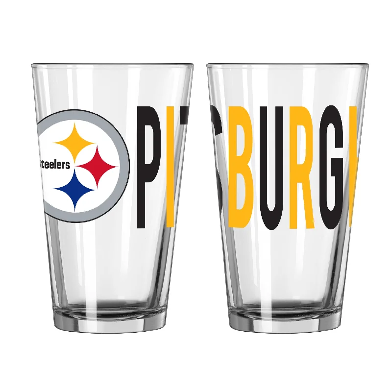 Discount Tumblers Pittsburgh Steelers NFL 16oz. Overtime Pint Glass Cup