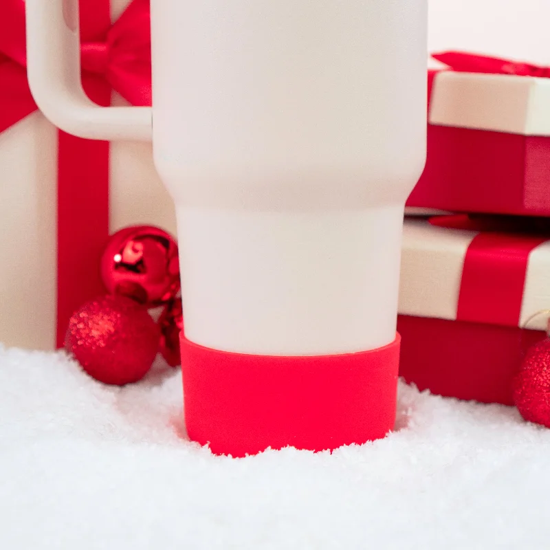 Elegant Glass Cups Red Bottle Boot