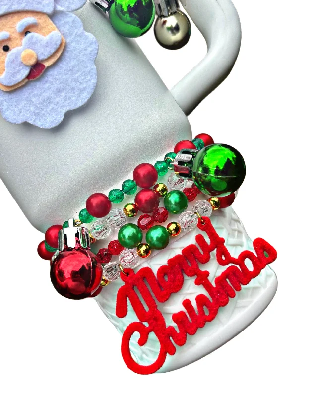 Premium Glassware Discounts Merry Christmas Ornaments XL Cup Bracelets