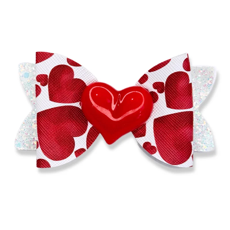 Modern Glass Drinkware Hearts Tumbler Bow