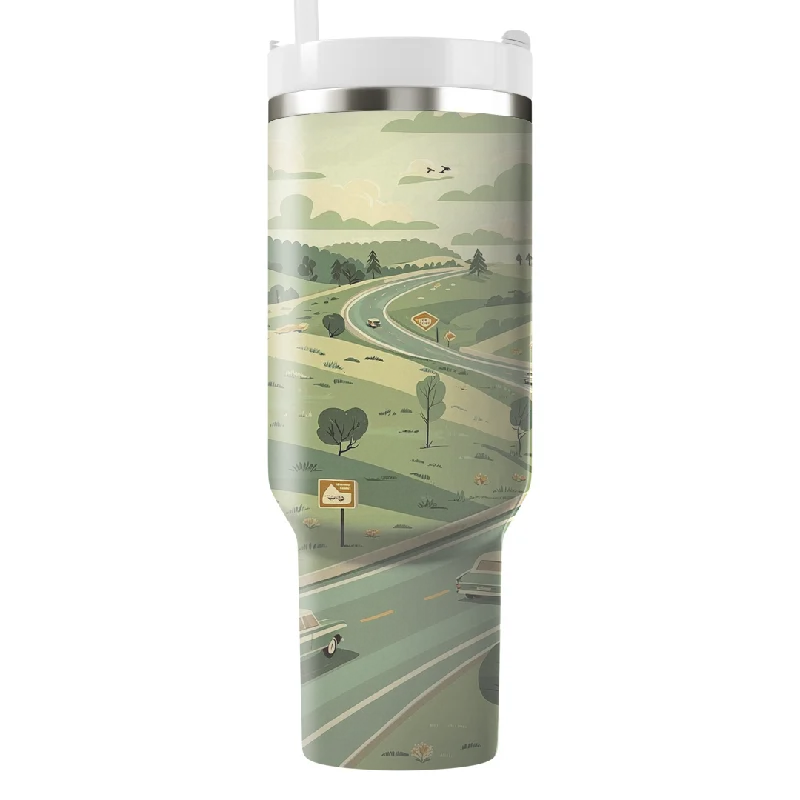 Crazy Price Slashing Retro Road Trip Tumbler With Handle