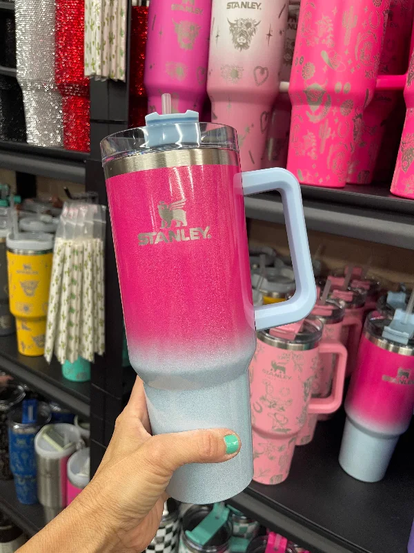 Best Sellers 40oz Stainless TUMBLER w/straw  GLITTER SHIMMER